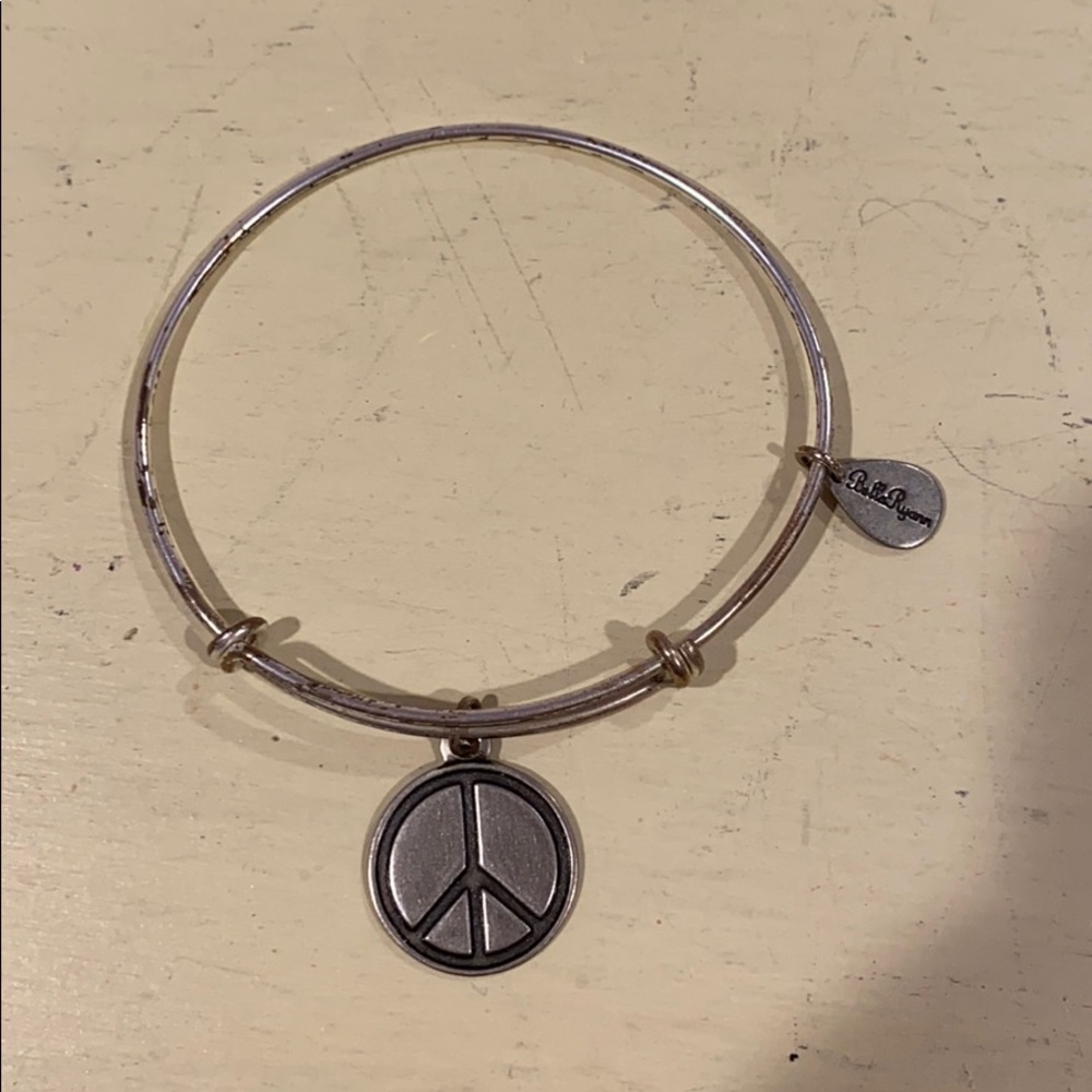 Silver Peace Sign Bracelet
